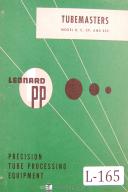 Leonard-Leonard B, C, CP, 2CP Tubemasters Machine Operations, Service and Parts Manual-2CP-B-C-CP-01